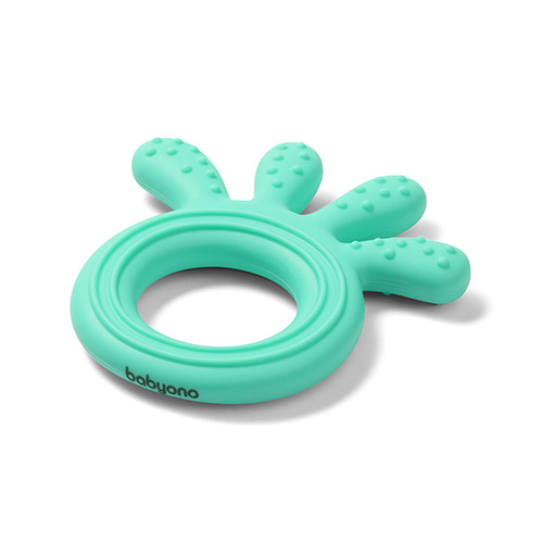 Teether octopus BABYONO turquoise