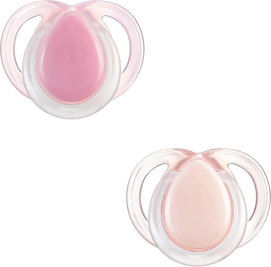 Tommee Tippee pacifier 2in1 0-6m Night time pink