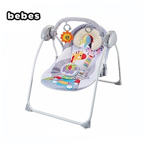 Swing with remote grey giraffe Bebes